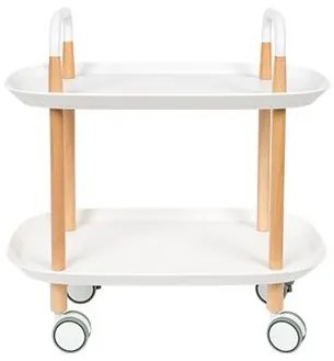 Pojízdný odkládací stolek TROLLEY, white White Label Living 7900016