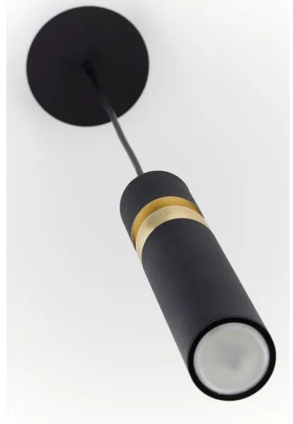 Jupiter 2003 - Luster na lanku ALAS 1xGU10/10W/230V čierna/zlatá