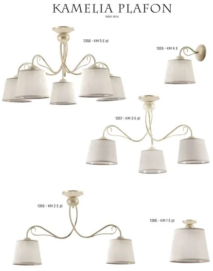 Jupiter 1358 - KM 5 PE - Stropné svietidlo KAMELIA 5xE27/60W/230V