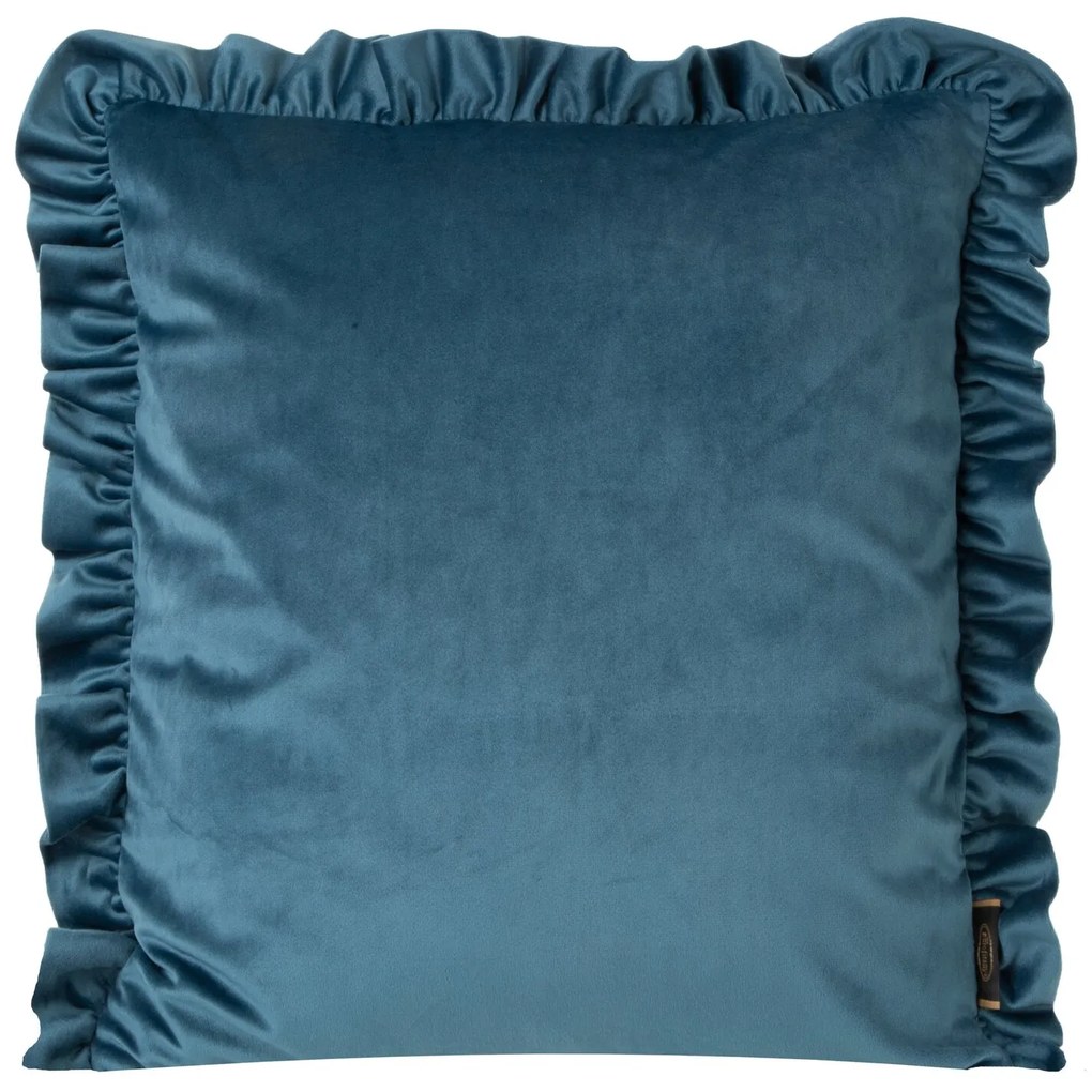 DEKORAČNÁ OBLIEČKA NA VANKÚŠ VELVET25 45X45 CM MODRÁ