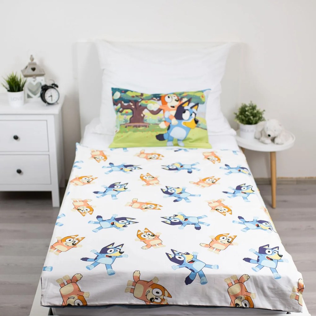 Jerry Fabrics Obliečky do postieľky 100x135 + 40x60 cm - Bluey 061