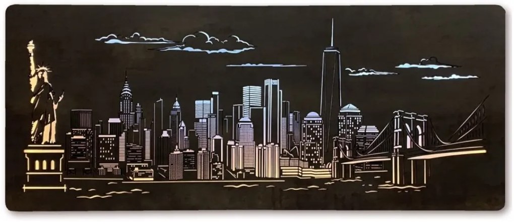 Podsvietený obraz New York