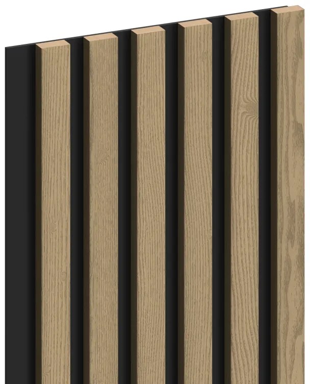 Mexen Lam-B, akustické stenové lamely 275 × 30 cm, HDF doska 4 mm, technická dyha, dub ušľachtilý, S100-275307-3015-004