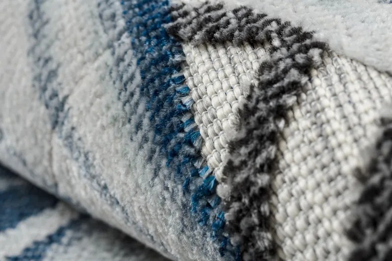 Dywany Łuszczów, Kusový koberec Botanic 65242 Feathers grey – na von aj na doma, 137x190, modrá, chodba / predsieň