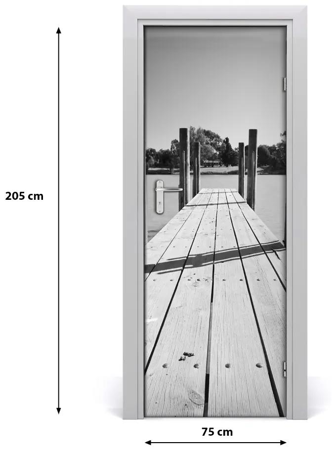 Fototapeta samolepiace na dvere drevené mólo 75x205 cm