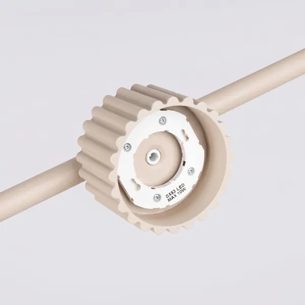 Sollux SL.2697 - Závesný luster AURA na lankách 4xGX53/10W/230V krémový