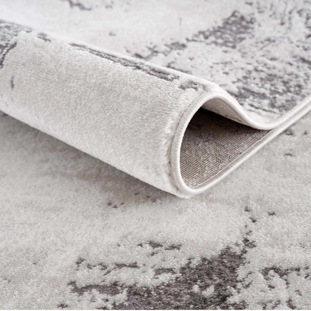 Dekorstudio Moderný okrúhly koberec CHIC 176 - sivý Priemer koberca: 120cm