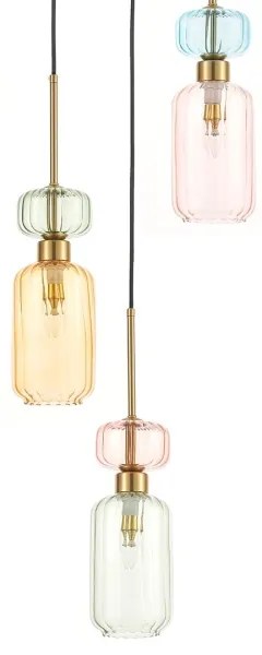 Luster na lanku MOLLY 3xE14/40W/230V pr. 38 cm pestrofarebná