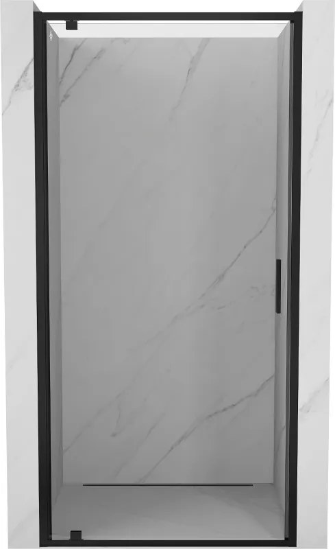 Mexen Exo, 1-krídlové sprchové dvere do otvoru 85 cm, 6mm číre sklo, čierny profil, 8181-085-000-70-00