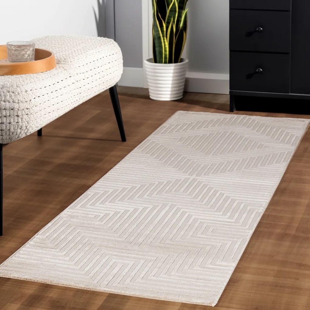 Ayyildiz, Koberec behúň Sahara 1115 Beige, 80x250, béžová, obývacia izba