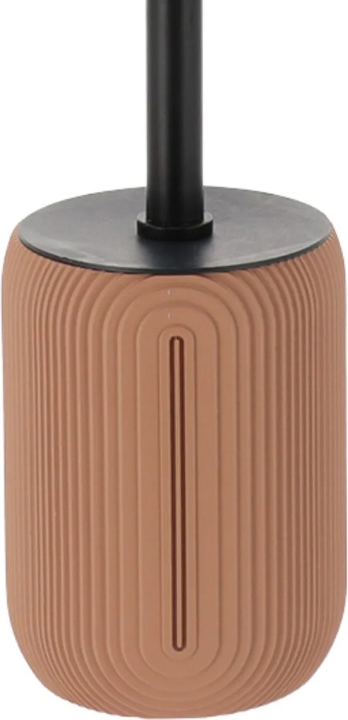 Sada kúpeľňových doplnkov Elya, púdrová/s čiernymi prvkami