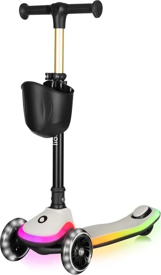 Lionelo - Detská kolobežka MEY 3xAAA Beige Sand