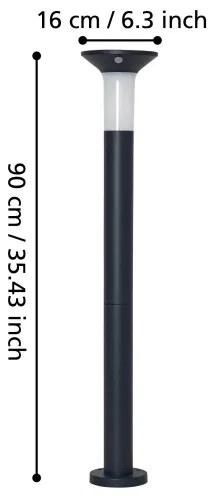 Eglo 900244 - LED vonkajšia solárna lampa s pohybovým senzorom 6xLED/0,03W/3,7V IP44