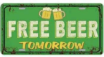 Ceduľa značka Free Beer Tomorrow