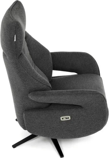 Polohovacie kreslo sivé, elektrické TV-B3973 GREY2