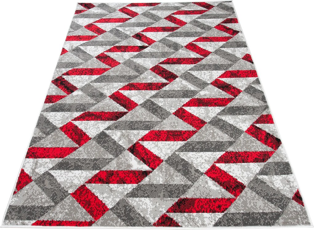 TA Koberec Q544A WHITE MAYA PP ESM Červený Obdĺžnikový Rozmer: 80x150 cm