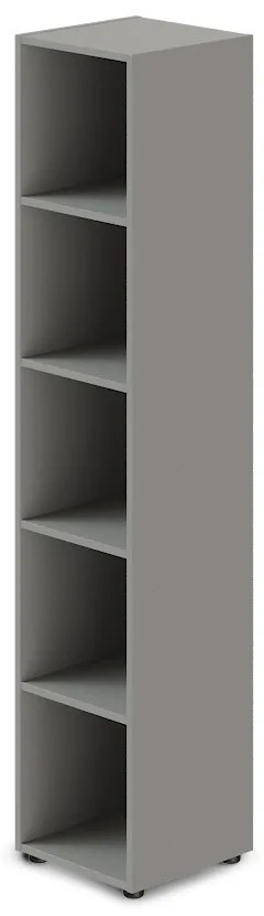 Vysoká úzka skriňa TopOffice Premium 39,9 x 40,4 x 196,5 cm, sivá