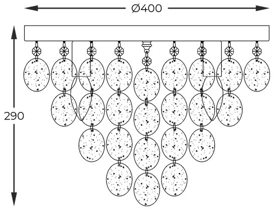 Zuma Line 18365L - Prisadený luster PARDO 5xE14/40W/230V chróm