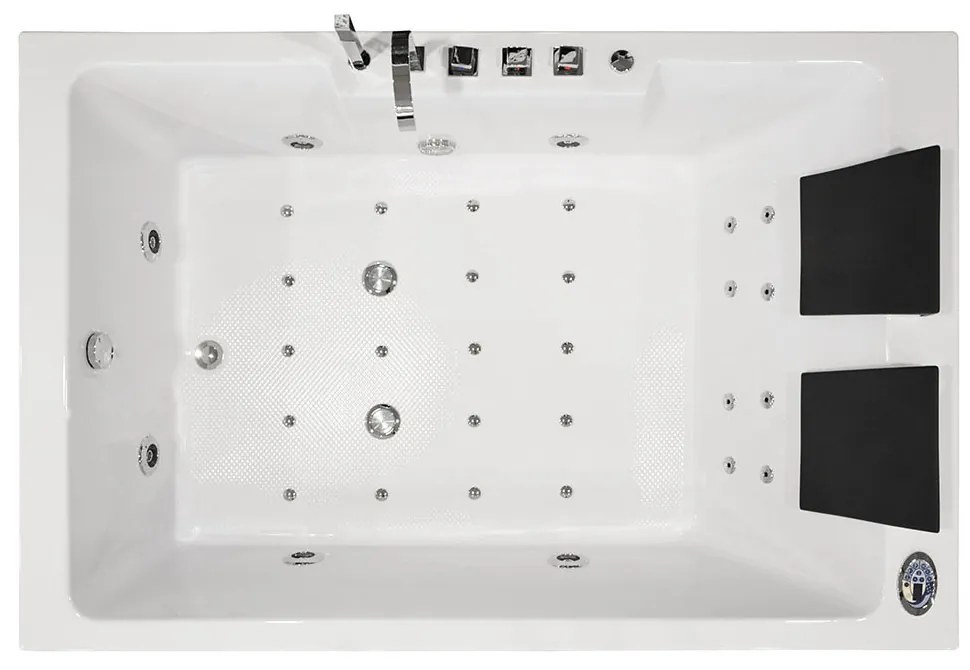 M-SPA - Kúpeľňová vaňa s hydromasážou 642 HC pravá 186 x 121 x 65 cm