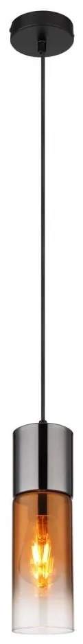 Globo 21000HG - Luster na lanku ANNIKA 1xE27/25W/230V pr. 10,5 cm čierna/medená