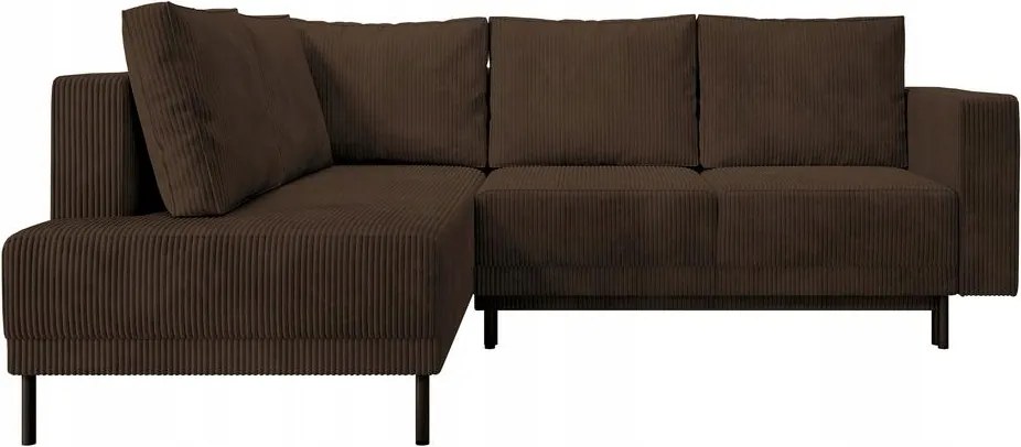 Rohová sedacia súprava Rodriguez (L) (tmavobéžová čierna)