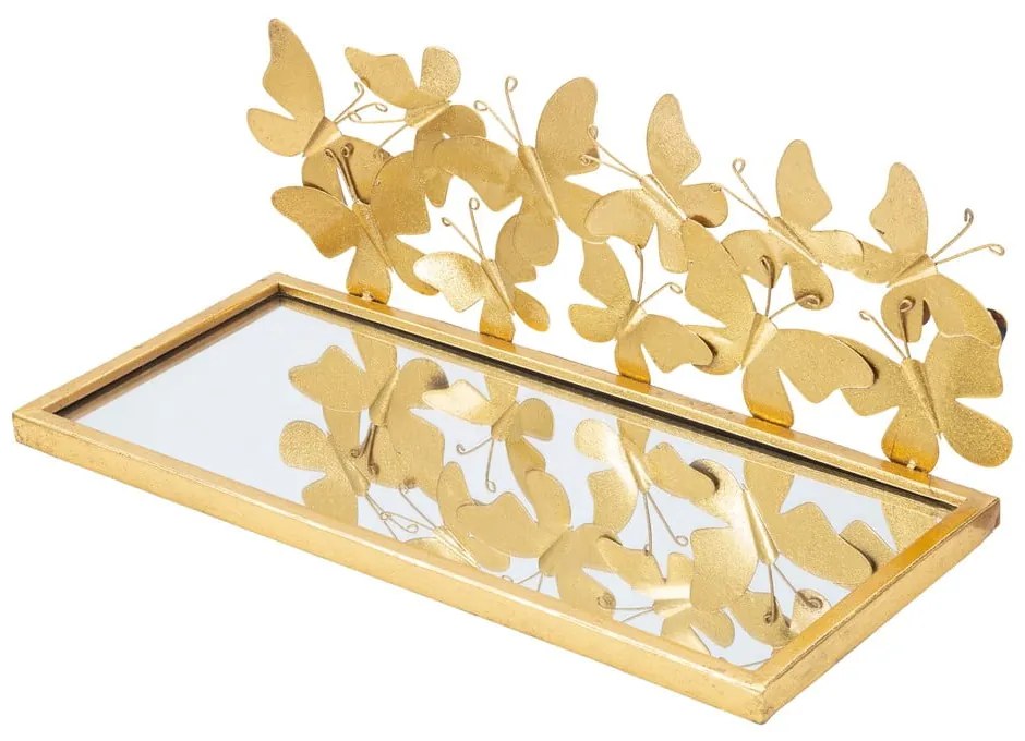 Nočný stolík v zlatej farbe Butterfly – Mauro Ferretti
