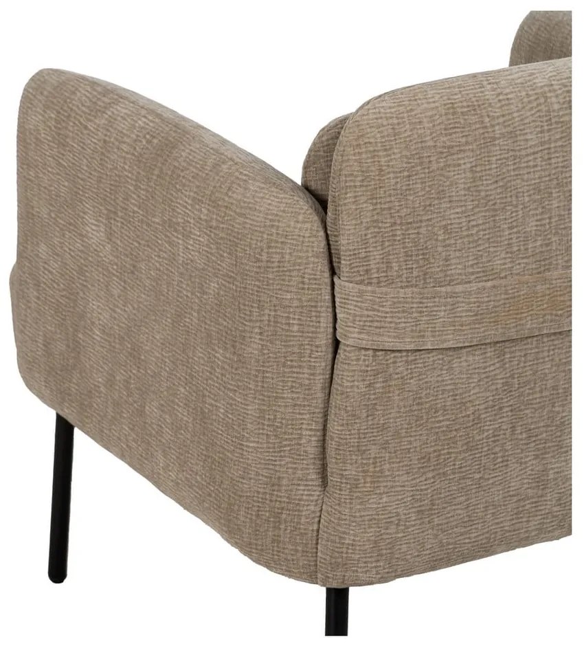 Béžové ženilkové kreslo Bind – Ixia