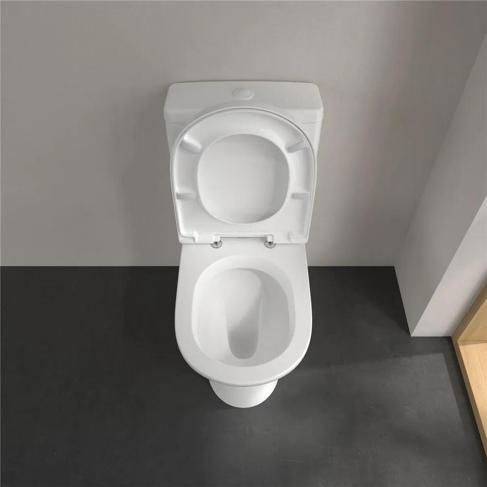 VILLEROY &amp; BOCH O.novo WC misa kombi s hlbokým splachovaním, zadný odpad, 360 x 640 mm, biela alpská, 56581001