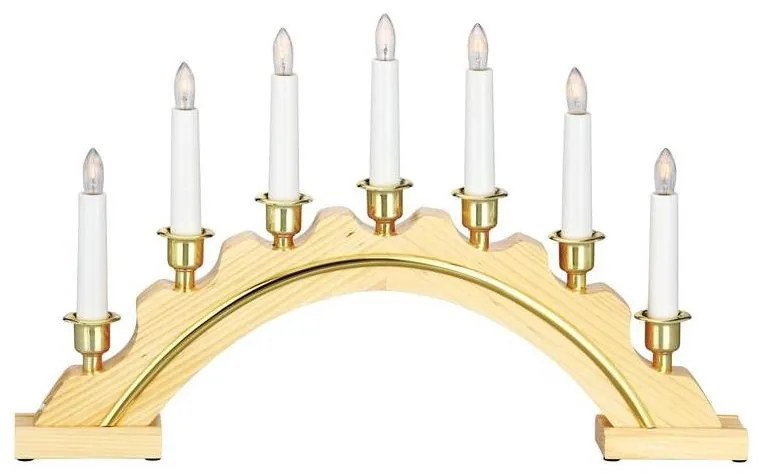 Markslöjd 700445 - Vianočný svietnik CELINE 7xE10/3W/230V prírodný