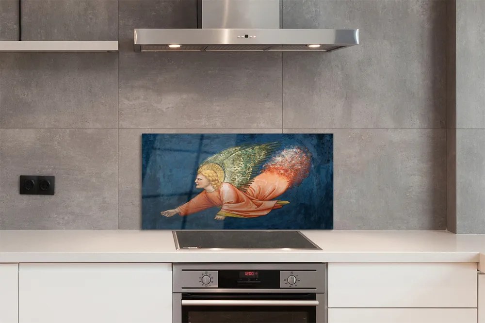 Sklenený obklad do kuchyne Art okrídlený anjel 140x70 cm
