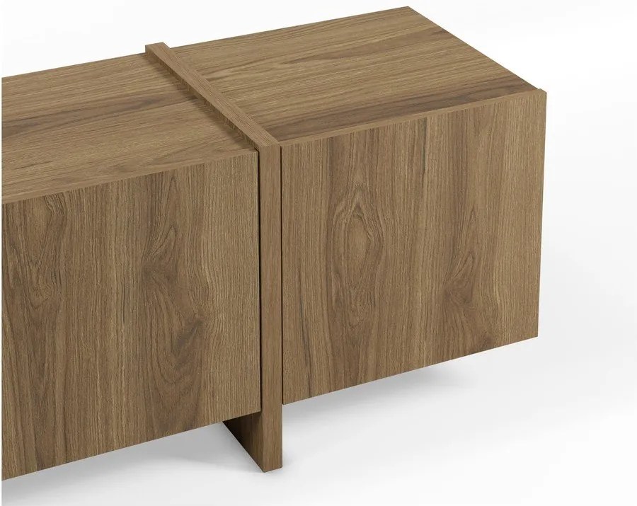 TV stolík v dekore duba v prírodnej farbe 180x55x35 cm Volia – Marckeric