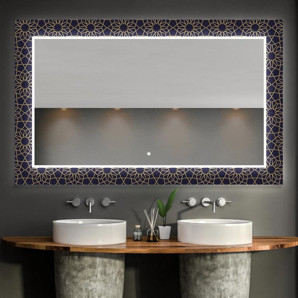 Dekoratívne zrkadlo s LED podsvietením do kúpeľne - Ornament