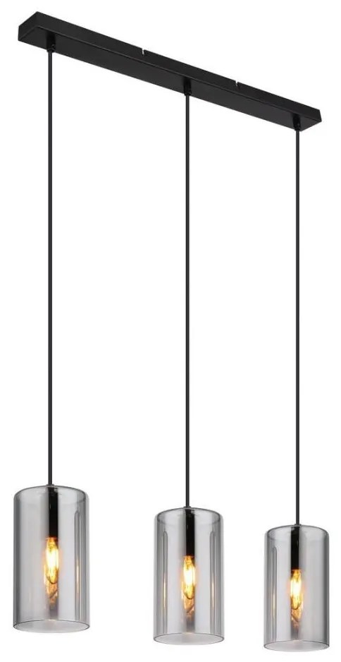 Globo 21002-3H - Luster na lanku OLLY 3xE14/25W/230V čierna