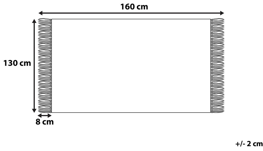 Bavlnená deka 130 x 160 cm čiernobiela KIRAMAN Beliani