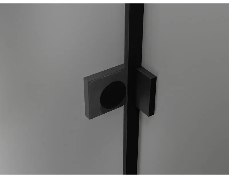 Mexen Lunar Duo, výklopný sprchový kút 115 x 70 cm, 8mm číre sklo, čierny profil, 834-115L-070P-70-00