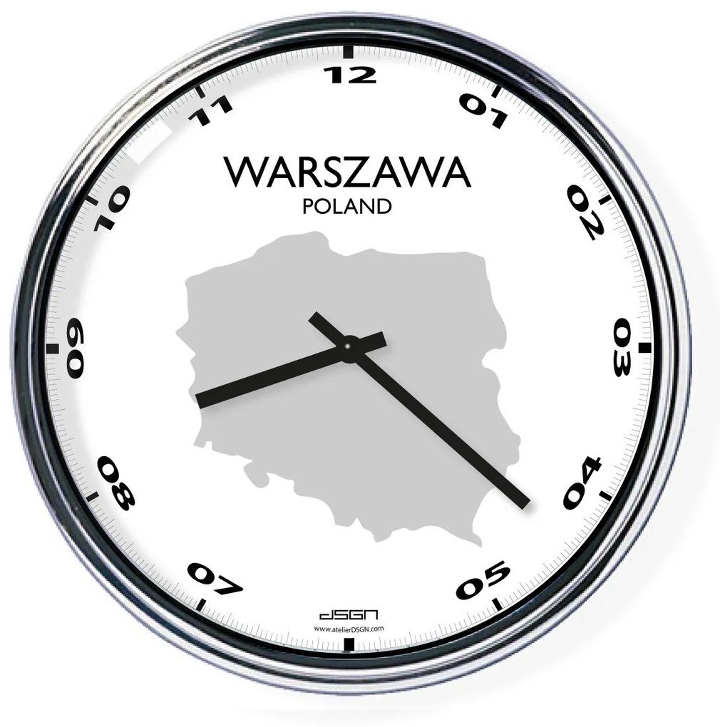 Kancelárske nástenné hodiny: Varšava,  Výber farieb Tmavé