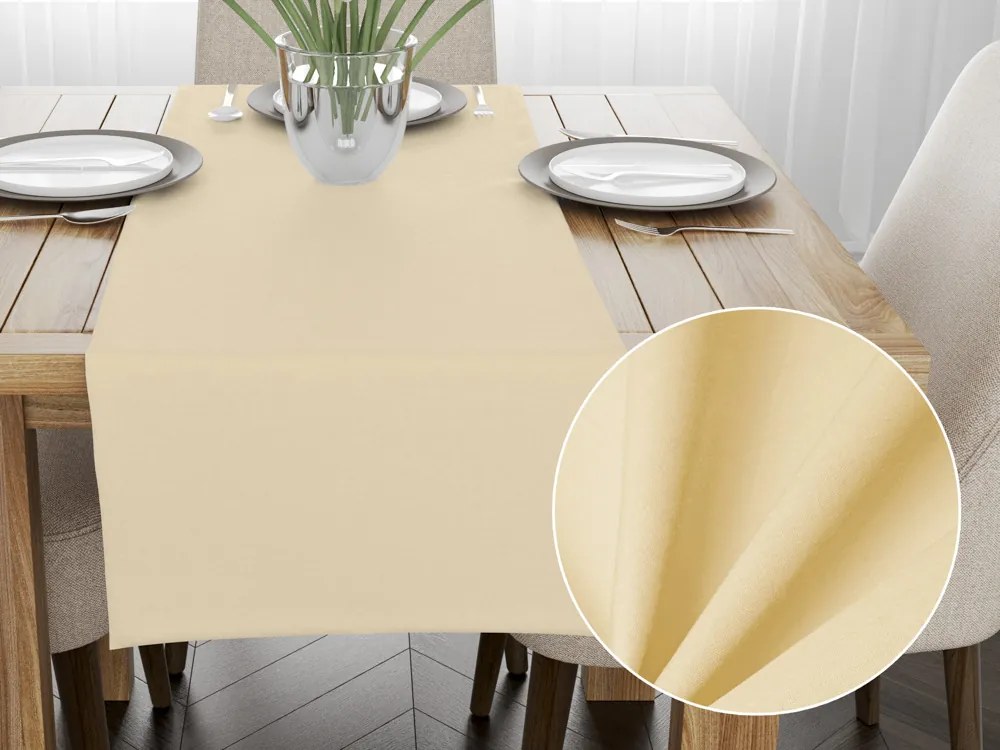 Biante Bavlnený behúň na stôl Torino TON-004 Pastelovo žltý 35x160 cm