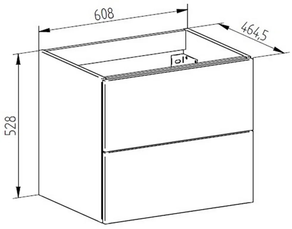 Mereo Mereo, Aira, kúpeľňová skrinka 61 cm, MER-CN720S
