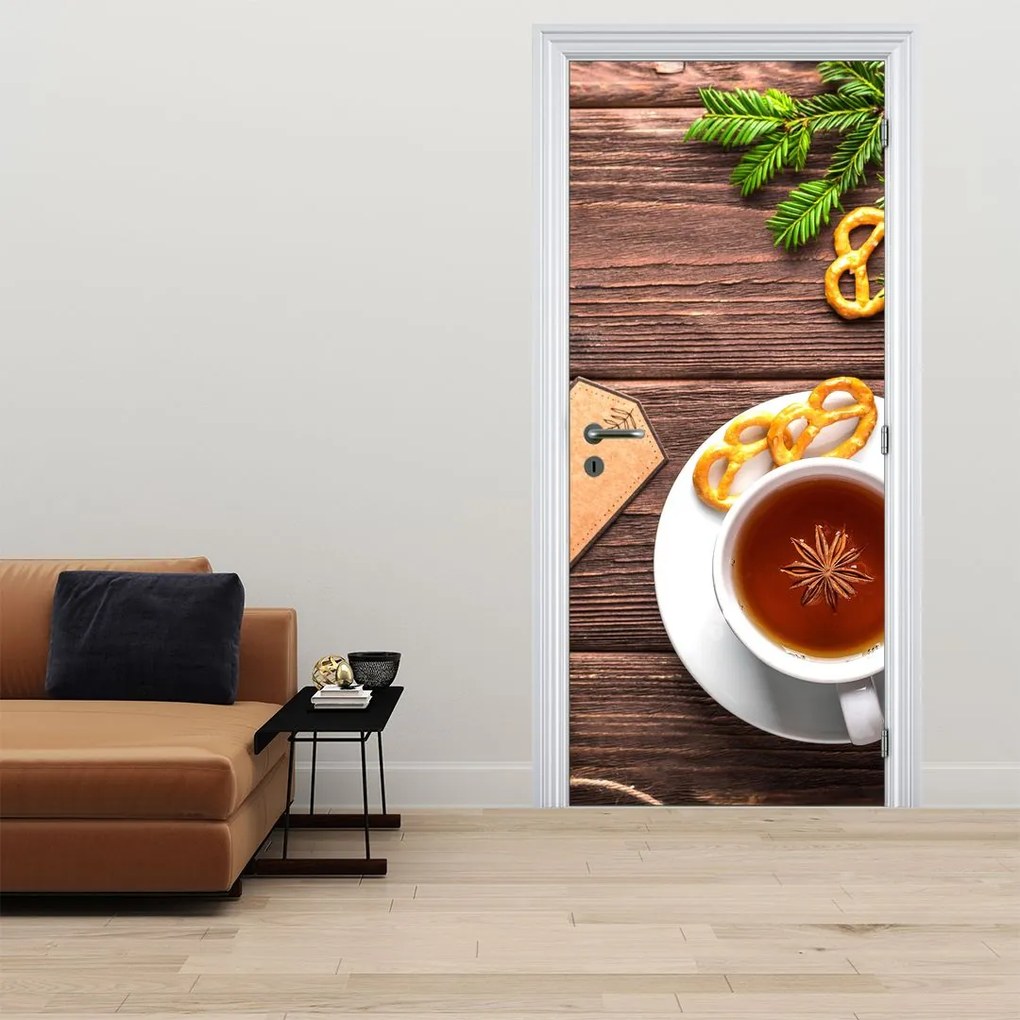 Fototapeta na dvere - Hrnček s dekoráciami (95x205cm)