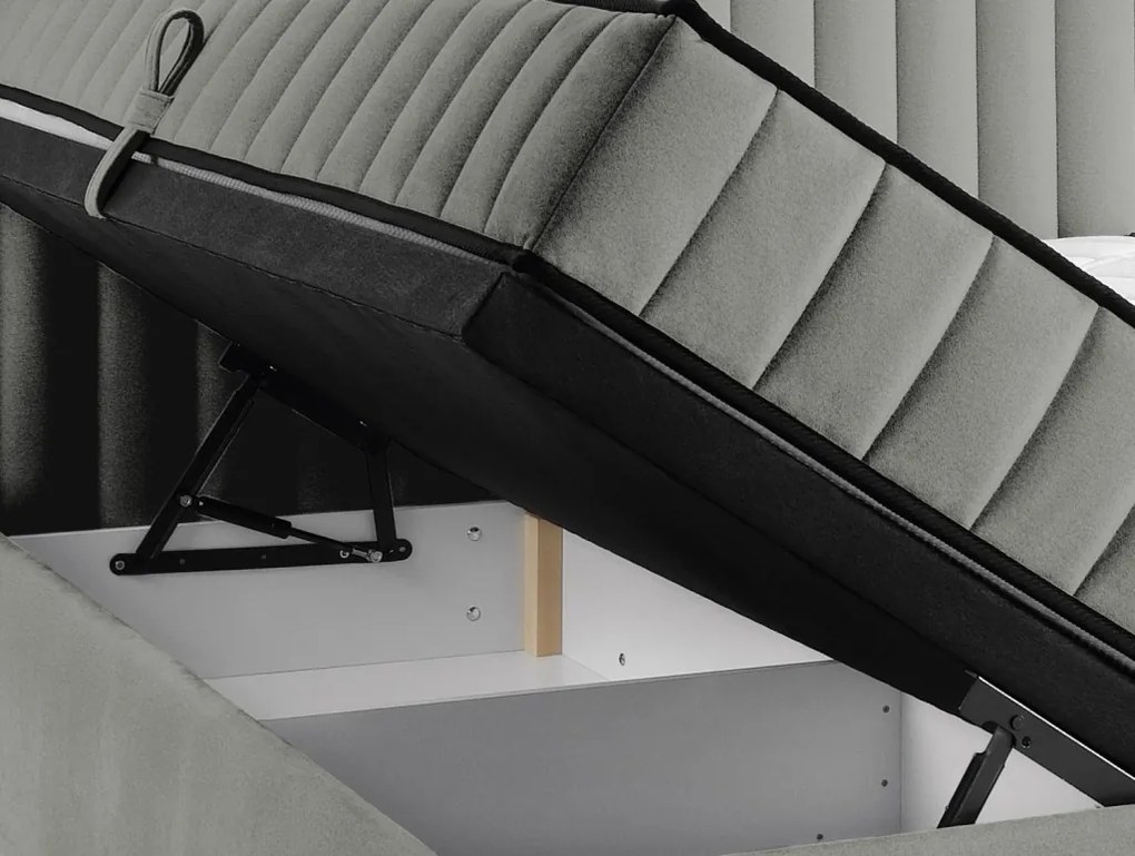 Posteľ Joy 180x200 cm,svetlo šedá látka