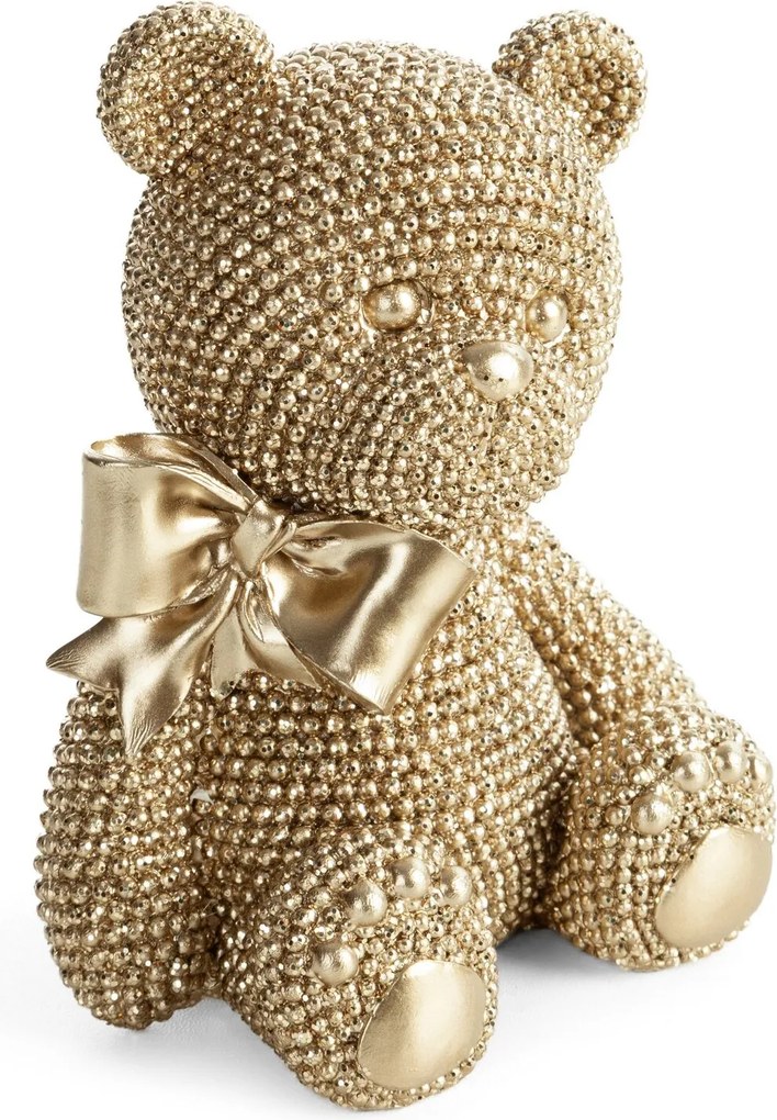 DEKORAČNÁ SOŠKA BEAR 10X13 CM ŠAMPANSKÁ