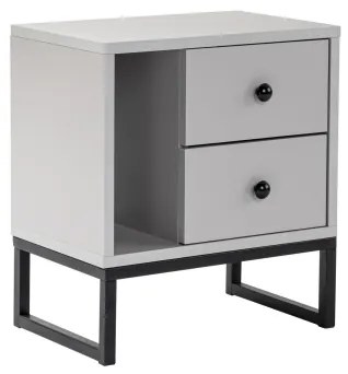 Nočný stolík GLIMMER 50x45,2 cm šedá/čierna