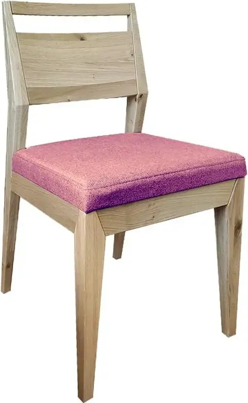 Moderná jedálenská stolička z masívu s textilným sedákom, 43x54x90 cm Urban 08