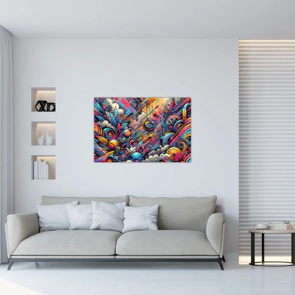 Obraz - Pestrofarebné graffiti (90x60 cm)