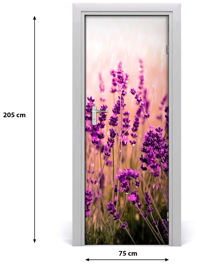 Fototapeta samolepiace pole levanduľa 75x205 cm