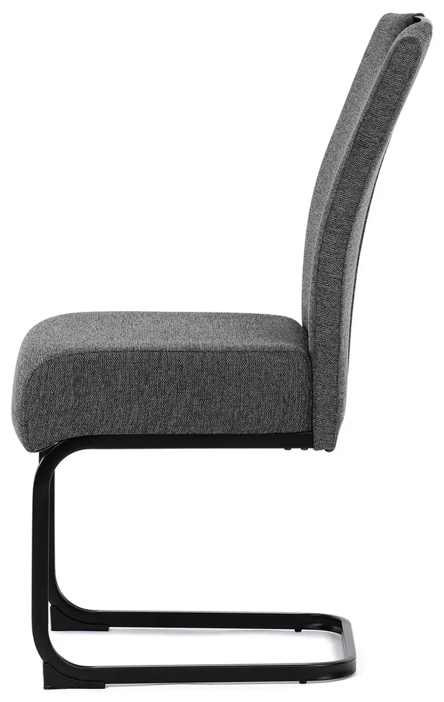 Autronic - Židle jídelní, taštičkové pružiny v sedáku, šedá látka, černý kov - DCL-E2008 GREY2