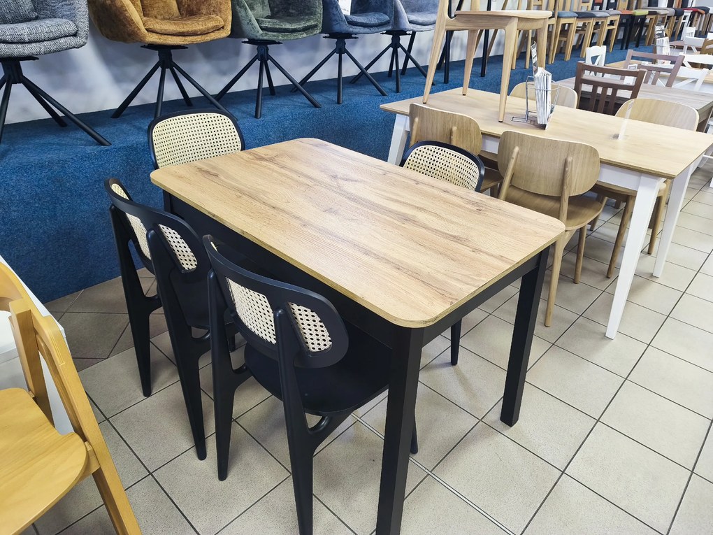 STIMA Stôl KONY Vyberte odtieň ->: Dub Wotan, Vybetre odtieň podnože ->: Biela, Vyberte rozmer ->: 110 x 70 +35cm