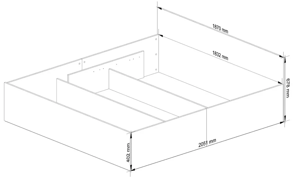 Posteľ CLP 180x200 cm dvojlôžko s matracom a roštom dub sonoma