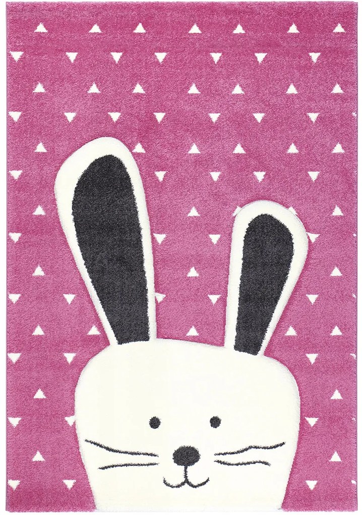 Koberce Breno Kusový koberec PASTEL KIDS 52/RVR, ružová,140 x 200 cm