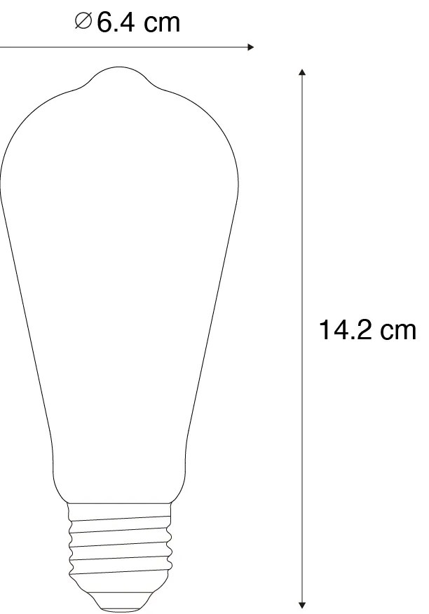 Sada 5 LED žiaroviek E27 ST64 so senzorom súmraku 4W 400 lm 2200K